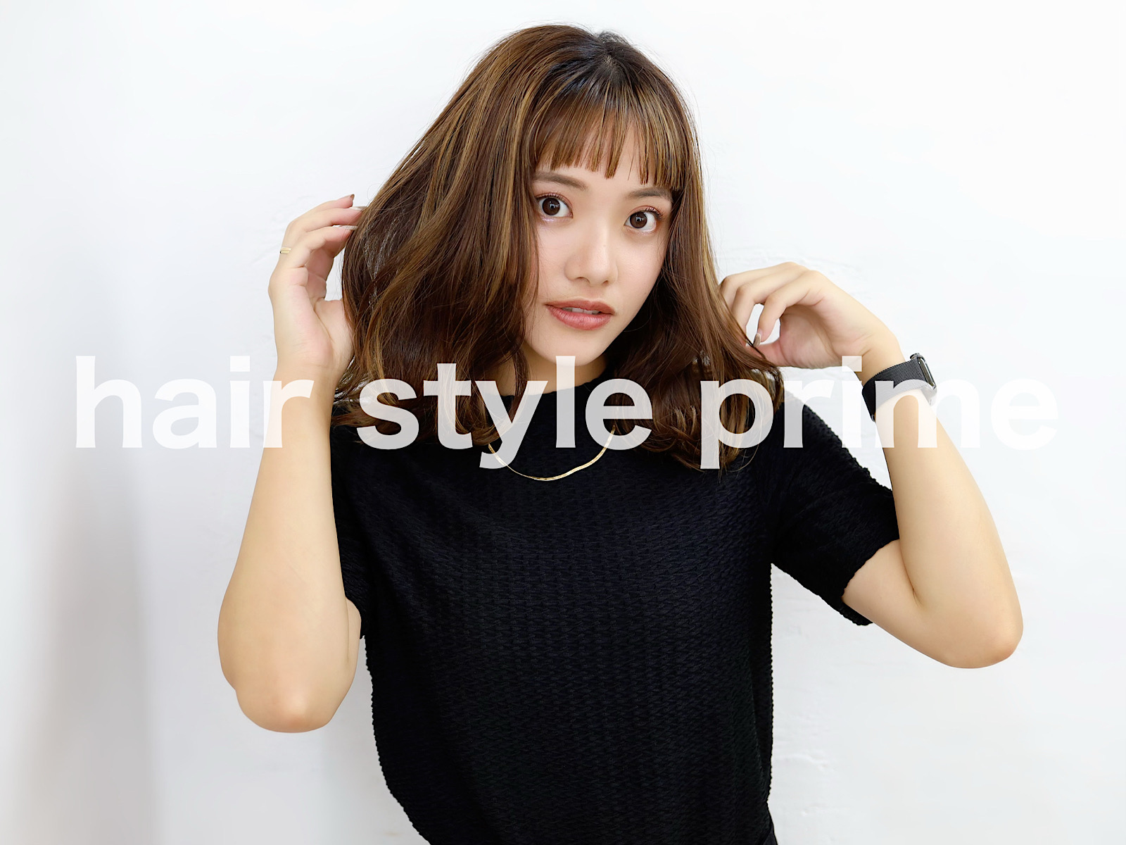 122、ミディアム、ヘアスタイル画像